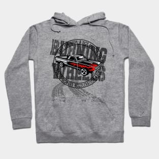 Burning Wheels Muscle Car Old School Hoodie